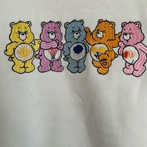 Care Bears Embroidered White Sweatshirt